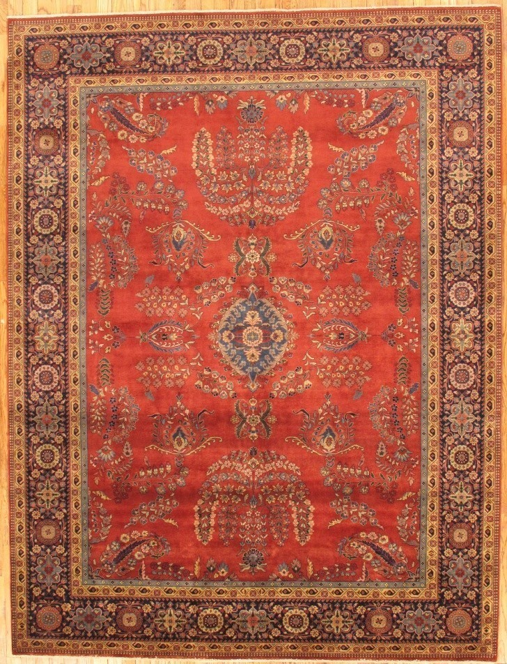 Pasargad AZ Collection Hand-Knotted Lamb's Wool Area Rug, 6'1"x8'9"
