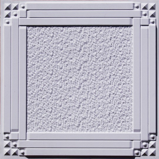209 White Matte Faux Tin Ceiling Tiles 24x24 - Deco Corners