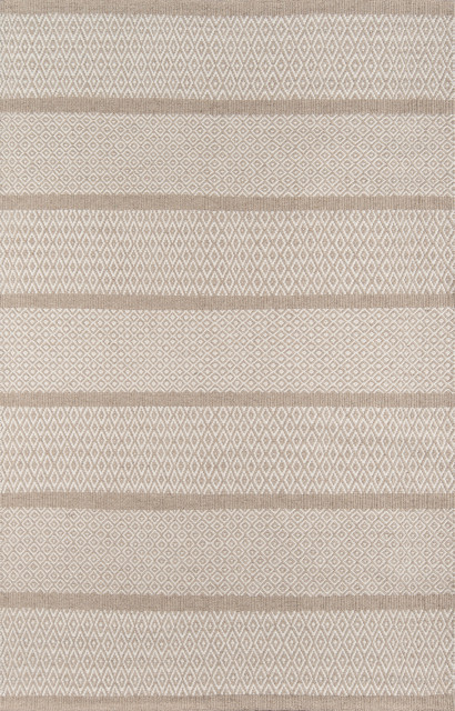 Mesa Hand-Woven Reversible Flatweave Rug, Beige, 5'x8'