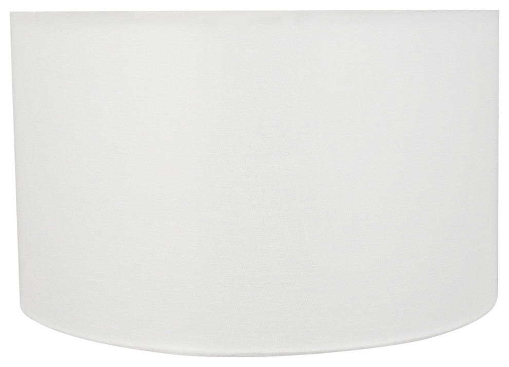 Aspen Creative 58326 Drum Shape UNO Lamp Shade Off White (17" x 17" x 10")