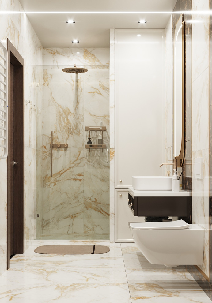 This is an example of a large contemporary bathroom in Other.
