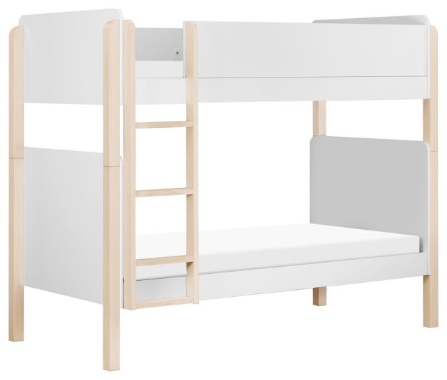 TipToe Bunk Bed, White and Washed Natural