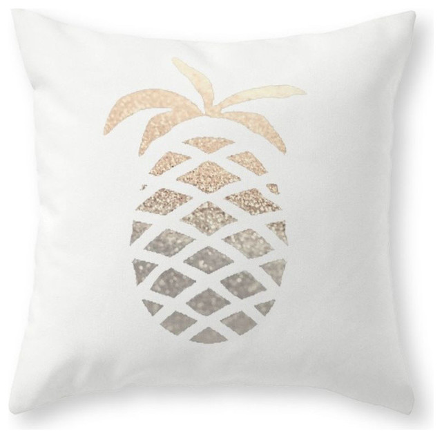 Gold Pineapple Throw Pillow Cover Tropical Decorative Pillows