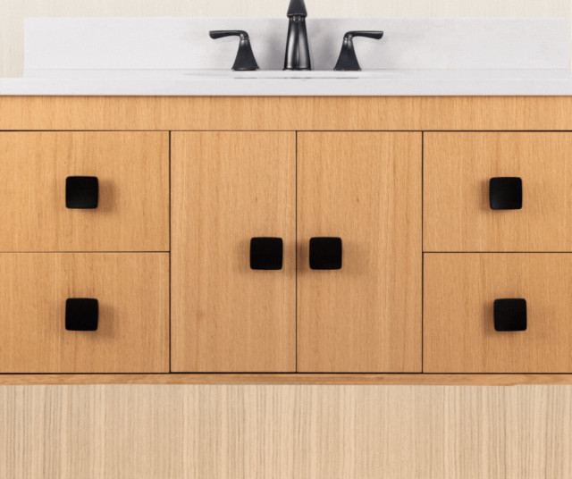 Rift white oak bathroom vanities from Strasser Contemporain Salle
