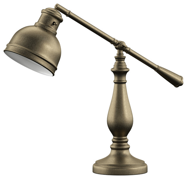 Ciana Antique Brass Metal Table Lamp Traditional Desk Lamps