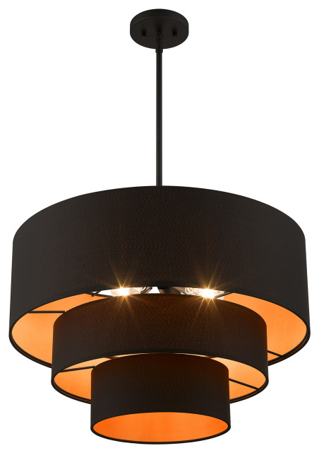 Sentosa 4 Light Chandelier, Black - Transitional - Chandeliers - by ...