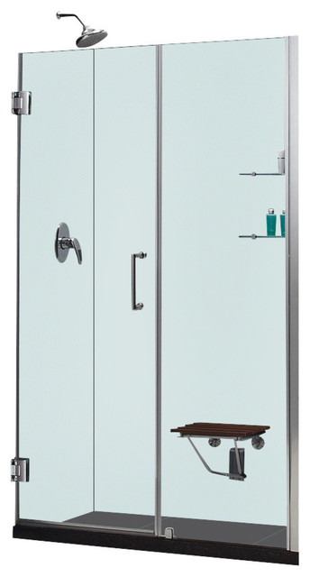 DreamLine Shower Door with 30" Stationary Panel and Shelves