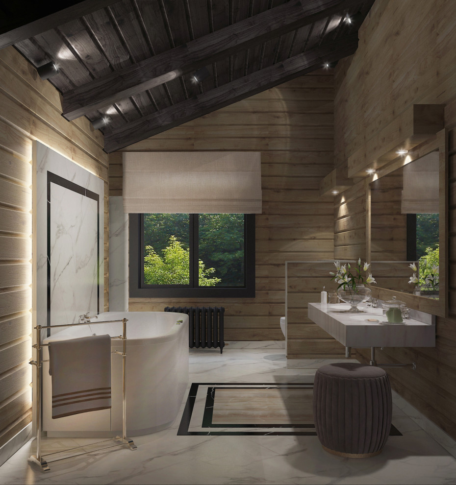 Интерьер дома из бруса