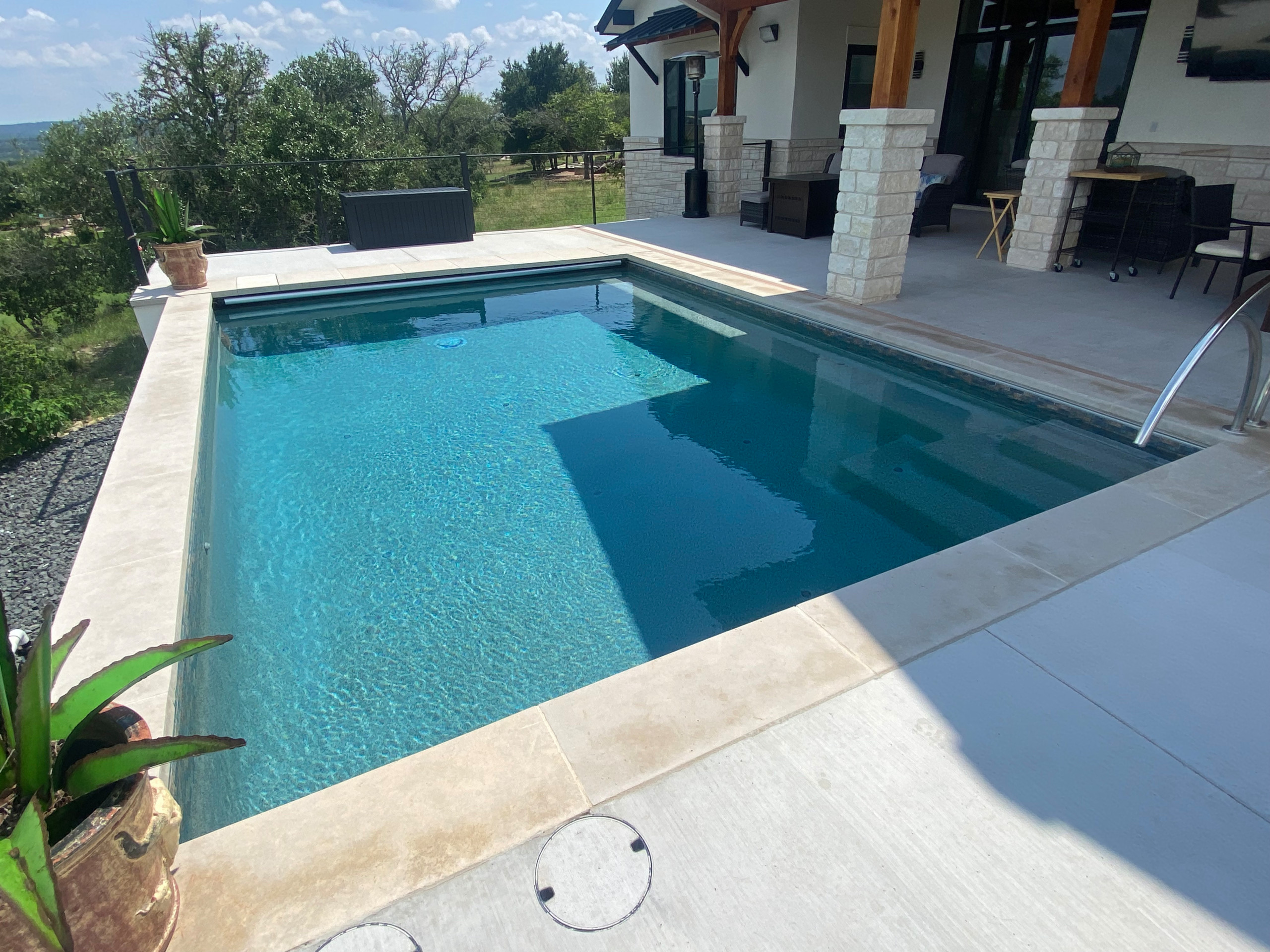 Texas Hill Country Pool with Auto Cover
