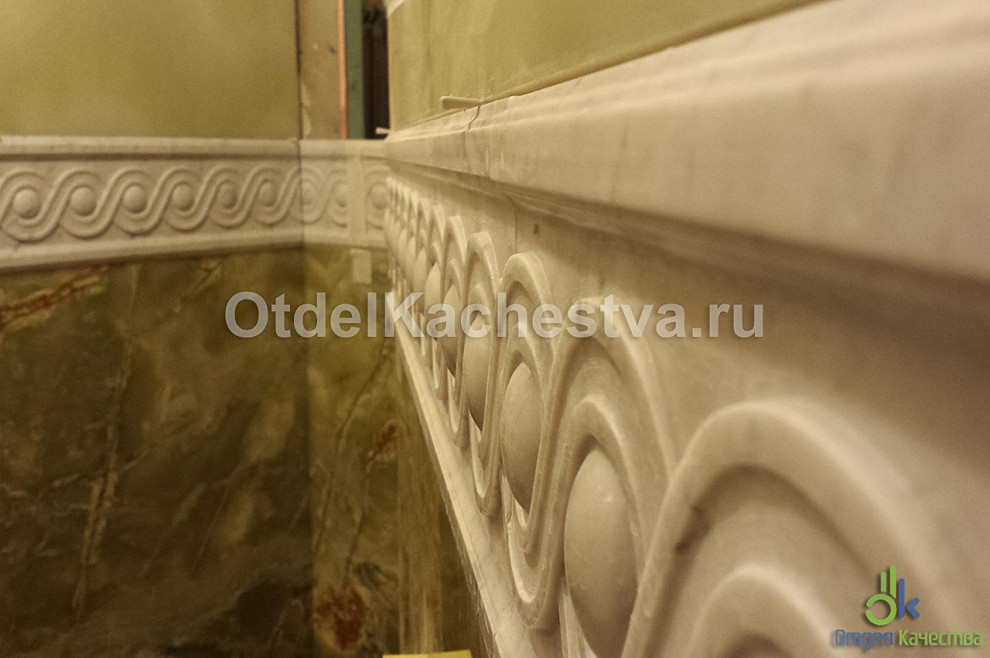 Укладка мрамора в санузле