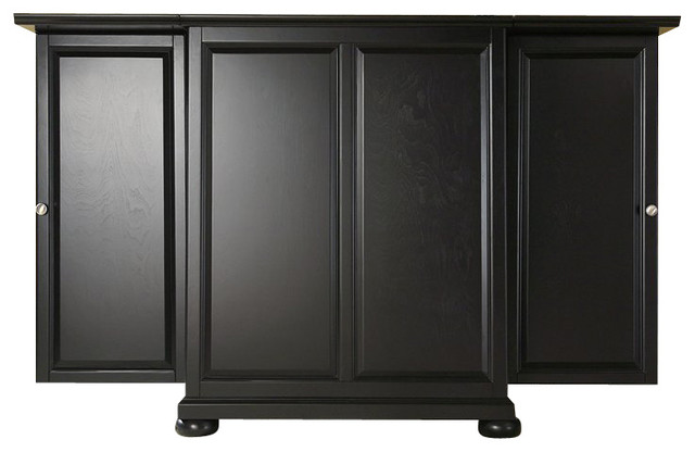 crosley furniture alexandria expandable bar cabinet - transitional