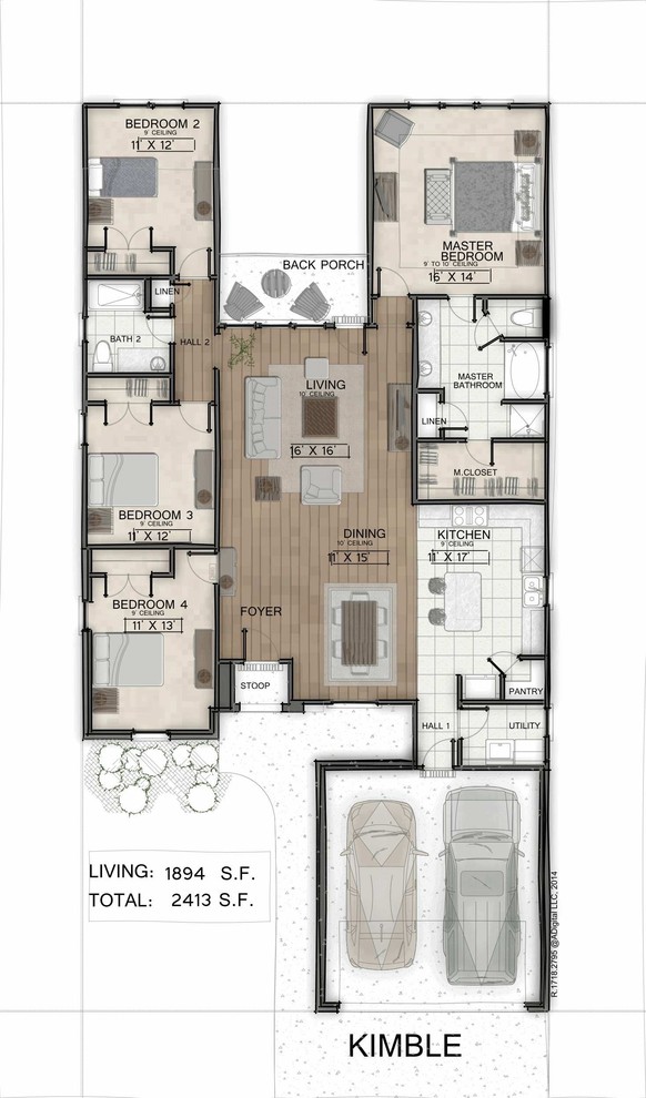 Transitional home design photo in New Orleans