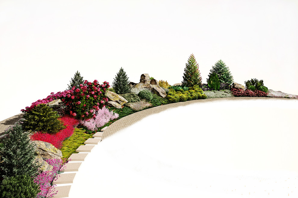 Рокарий на горке
