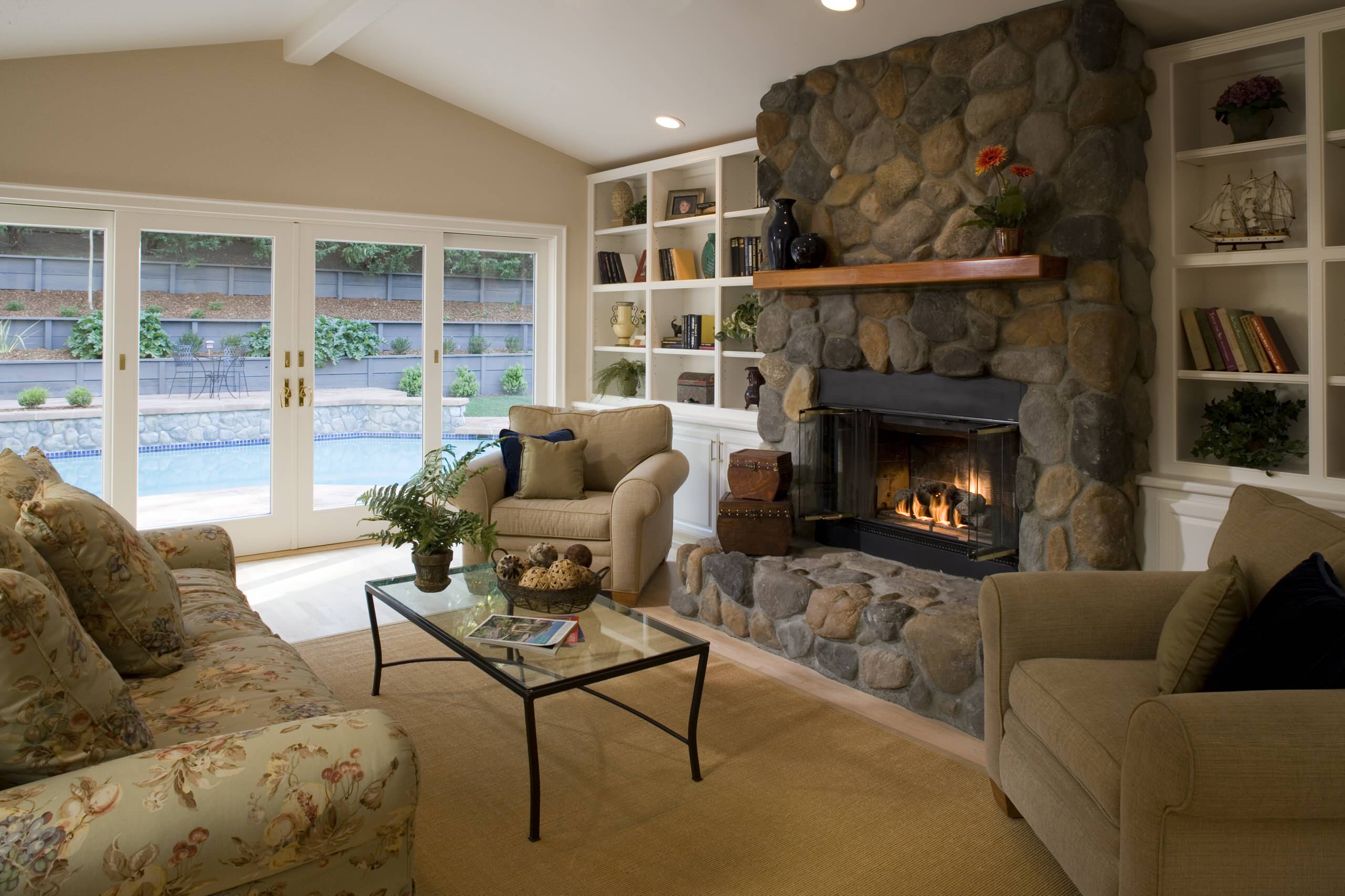 Fieldstone Fireplace Houzz