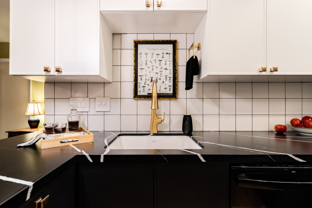 Black & White Modern Kitchen - Modern - Kitchen - San Diego - by