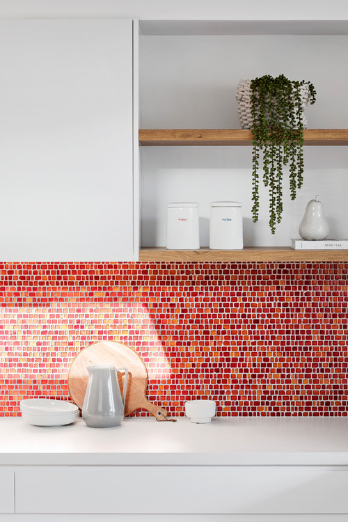Art3d Decorative Tile Starfish and Conch Mosaic Tile for Kitchen Backsplash  or Bathroom Backsplash (5 Pack)