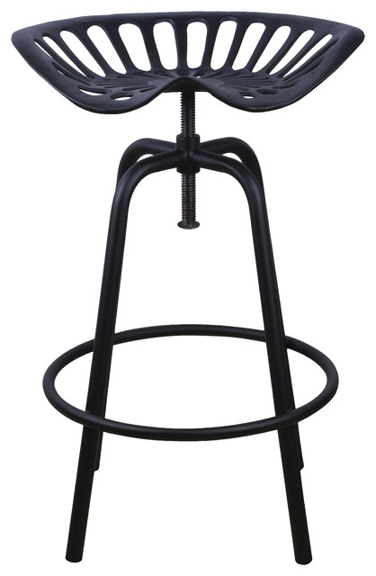 Esschert Design Tractor Seat Stool, Black