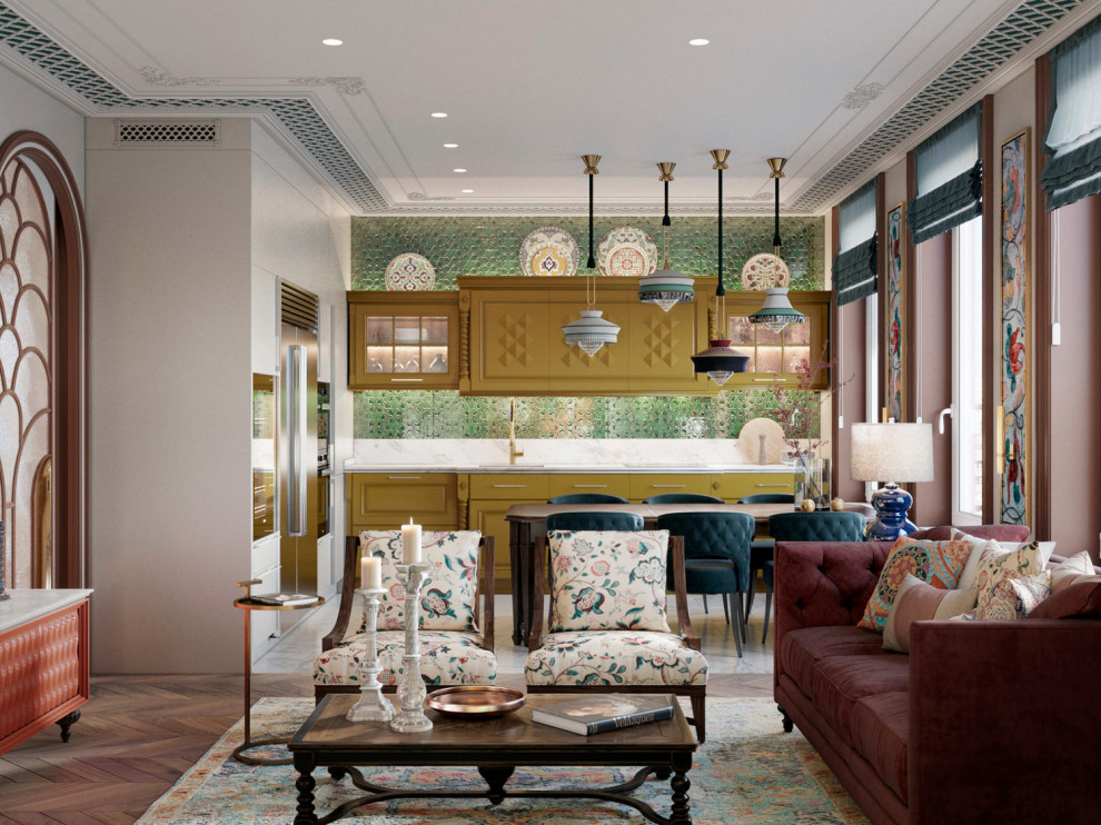 Кухня на заказ в стиле бохо-шик