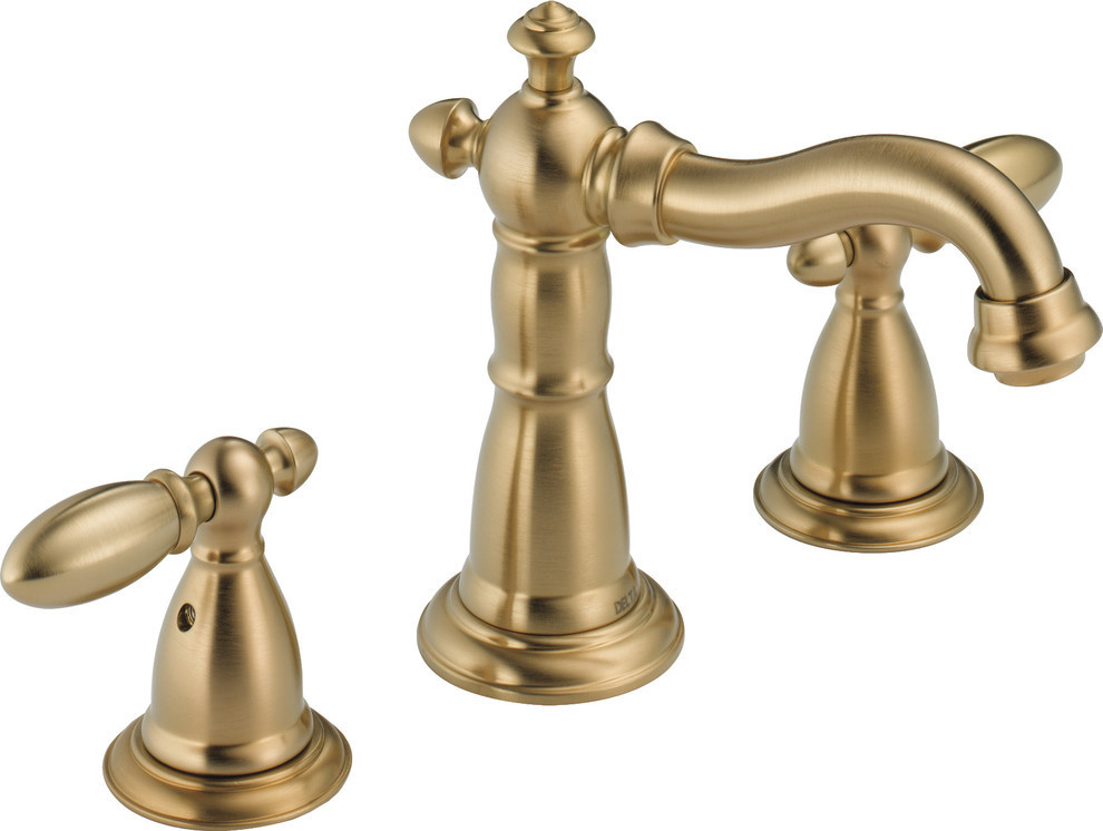 Delta Victorian Two Handle Widespread Bathroom Faucet Traditional