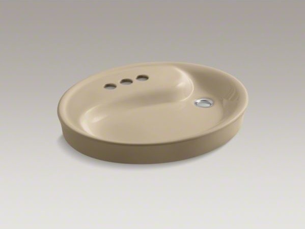 KOHLER Yin Yang(R) Wading Pool(R) drop-in bathroom sink with 4" centerset faucet