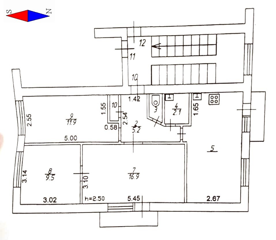 Лучшая перепланировка СТАРЫЙ ФОНД 62кв. | Houzz Россия