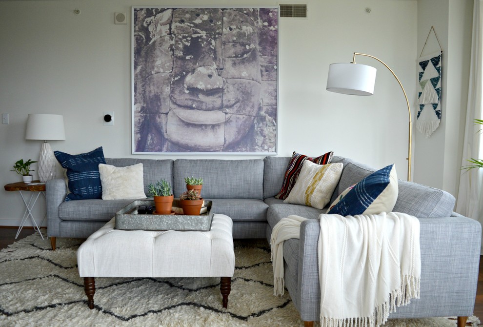 Inspiration for an eclectic living room in DC Metro.