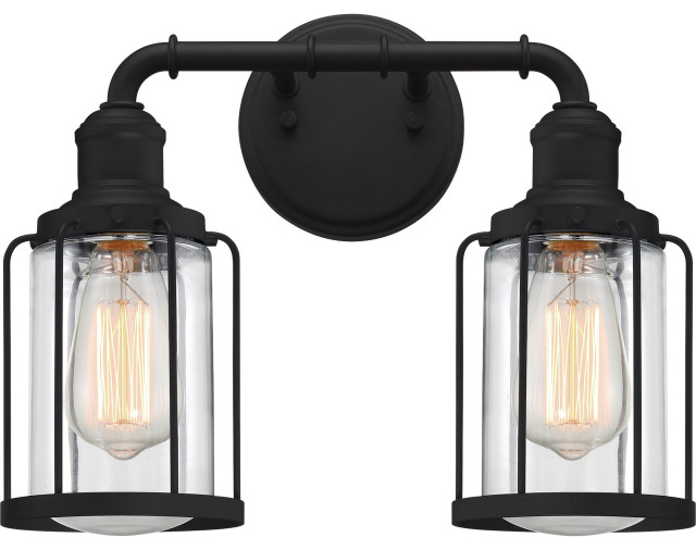 Picture of Luxury Industrial Chic Bath Vanity Light, Natural Black, UQL3502 ...