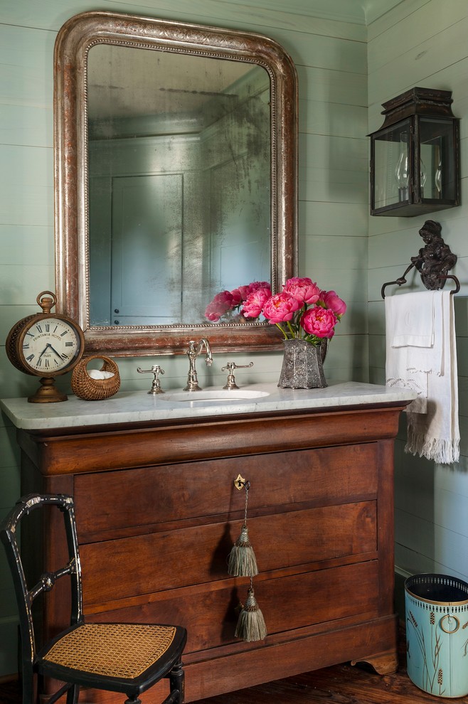 Farmhouse Powder Room - French Country - Powder Room - Houston