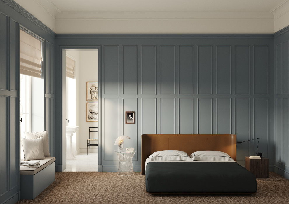 Inspiration for a timeless wall paneling bedroom remodel