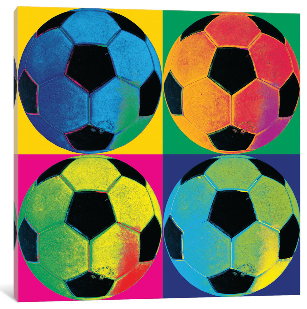 "Ball Four-Soccer" by Wild Apple Portfolio, Canvas Print, 37x37"
