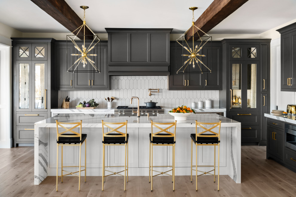 Vienna Glam Custom Home - Transitional - Kitchen - DC Metro - by c|s ...