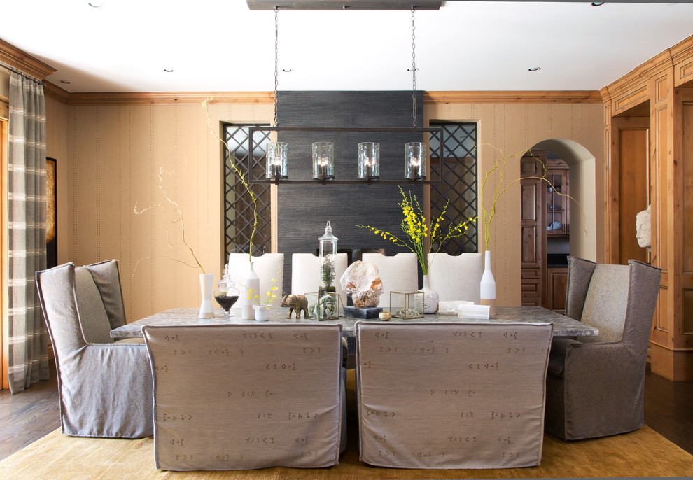Inspiration for a transitional dining room remodel in Denver