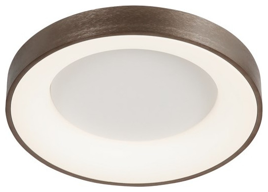 Acryluxe Sway 19" Round LED Flush Mount ACR-4051-OPAL-LTBZ - Light Bronze