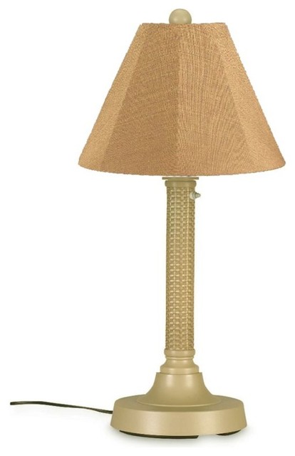 Bahama Weave 30" Table Lamp 26185 With 2" Mojavi Wicker Body, Bisque Base