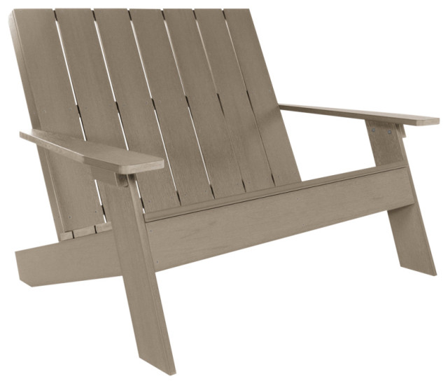 Italica Double Wide Modern Adirondack Chair, Woodland Brown