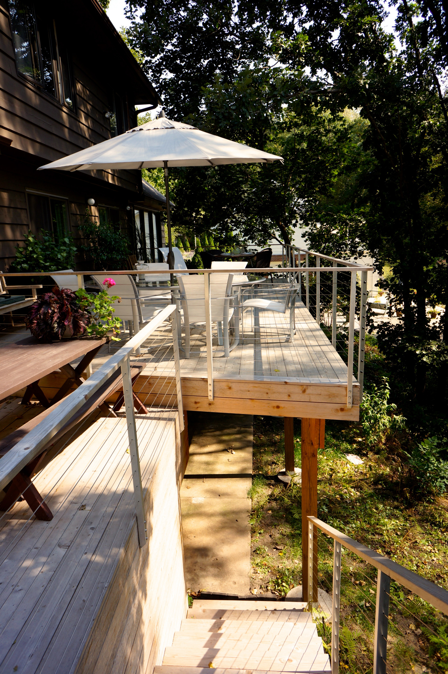 Cedar Deck with cable railing