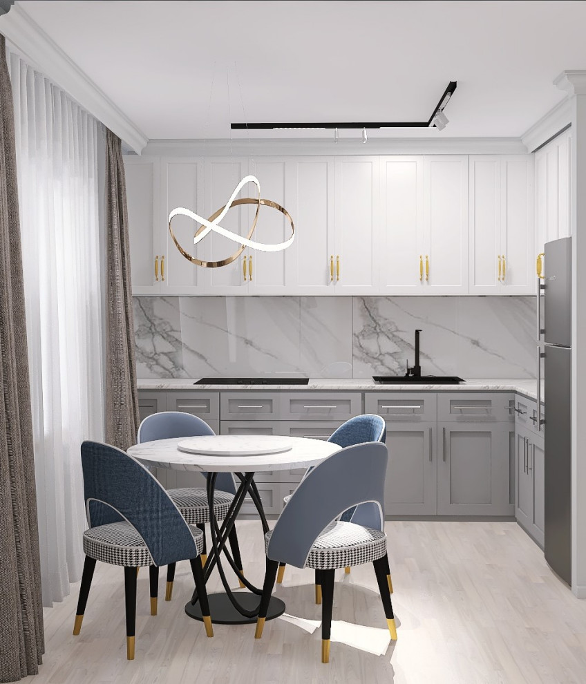 3-х комнатная квартира 90 м2 для семьи с двумя детьми в современном стиле