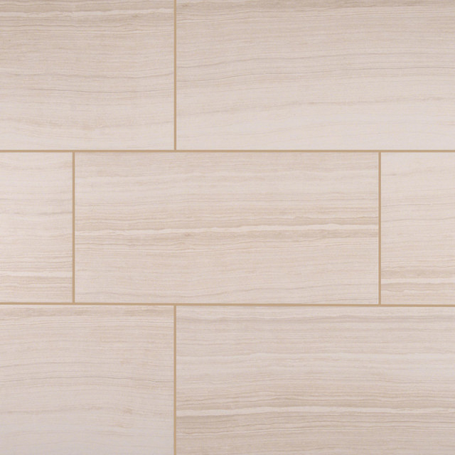 Eramosa White 12X24 Matte Porcelain Tile Contemporary Wall And