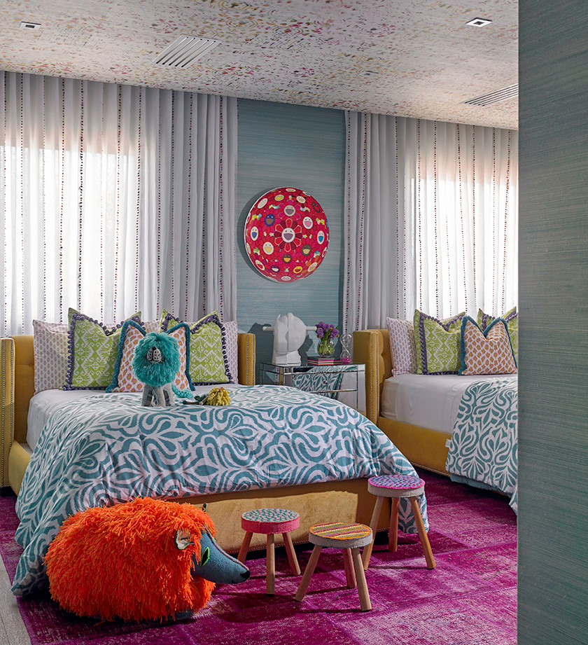 Inspiration for an eclectic kids' room in Miami.