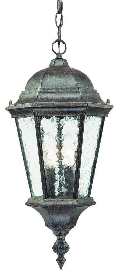 Acclaim Telfair 2-Light Outdoor Hanging Lantern 5516BC - Black Coral