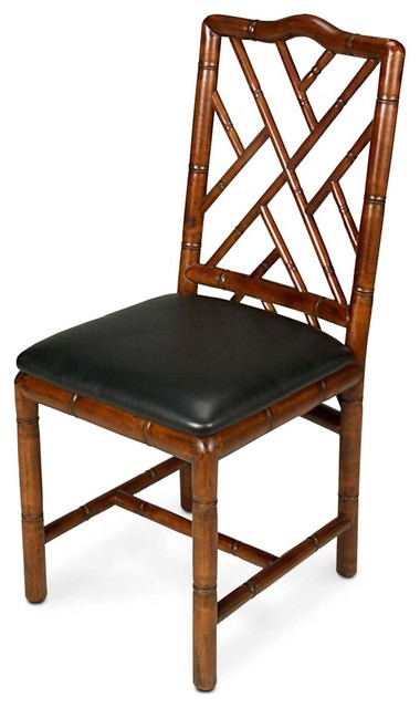 39 H Set Of Two Bamboo Dining Chair, Faux Bamboo Dining Chairs Design