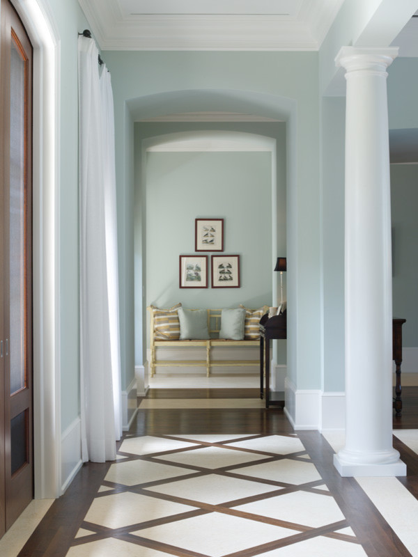 Inspiration for a transitional hallway.