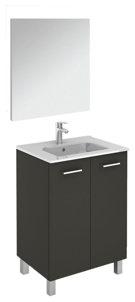 Logic 60 Complete Vanity Unit With Mirror, Anthracite