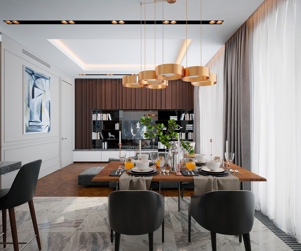 Ред  Сайд - 87 кв.м. современный стиль и темные акценты