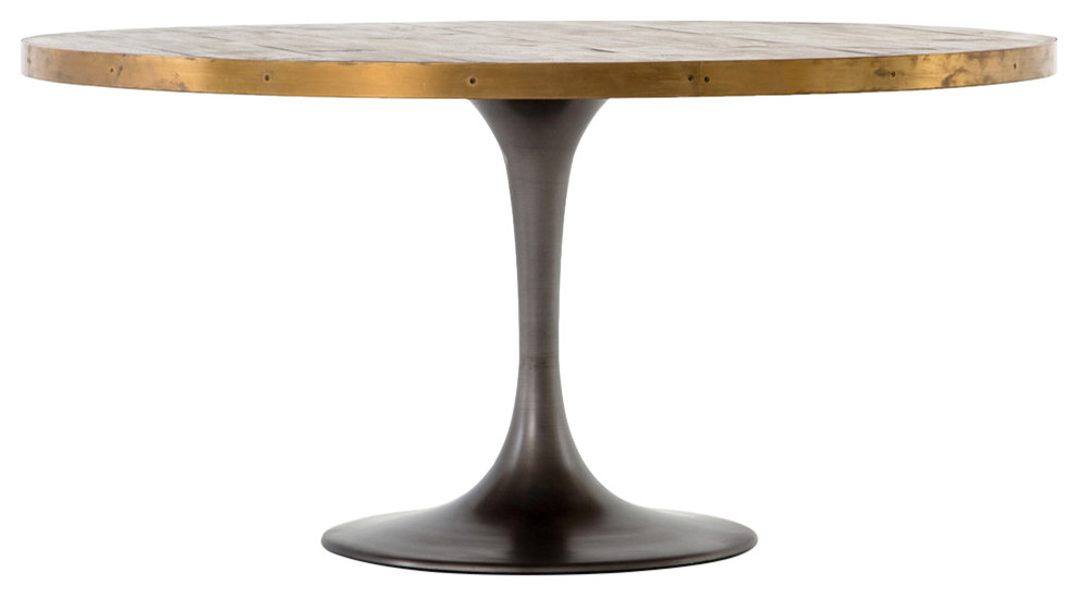 Four Hands Evans Round Dining Table, 60" Midcentury Dining Tables