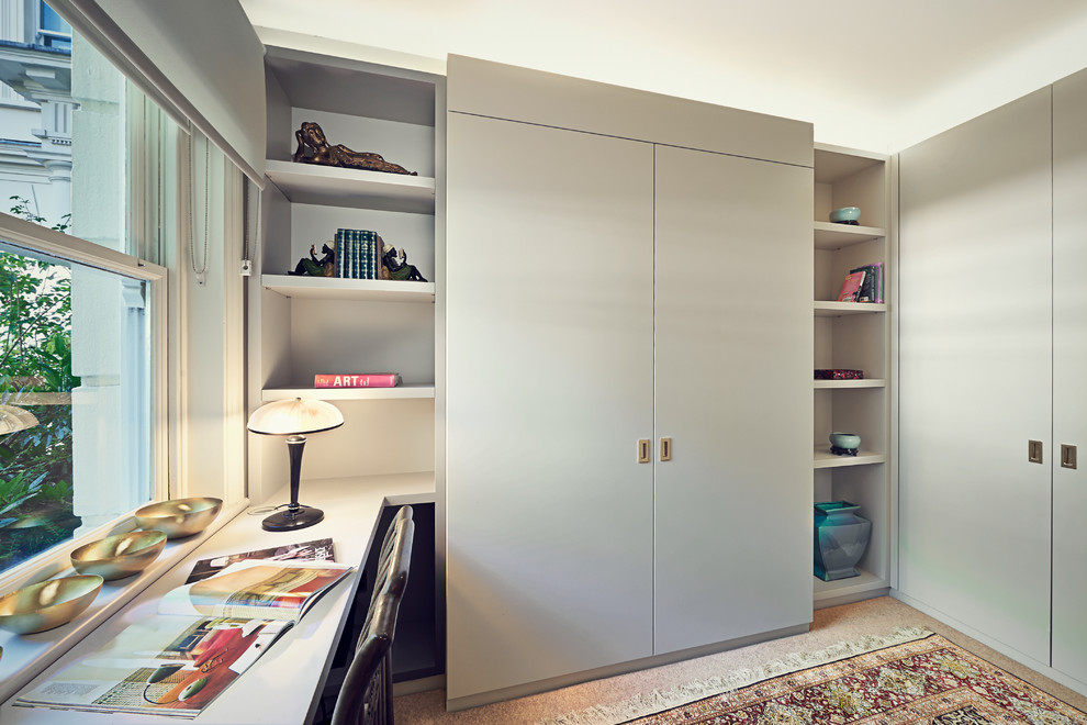 Design ideas for a transitional home office in London.