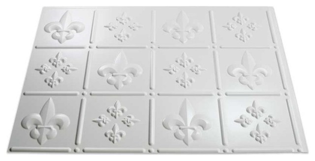 18 X24 Fasade Fleur De Lis Backsplash Panel Traditional Wall 18 X24 Fasade Fleur De Lis Backsplash Panel Gloss White