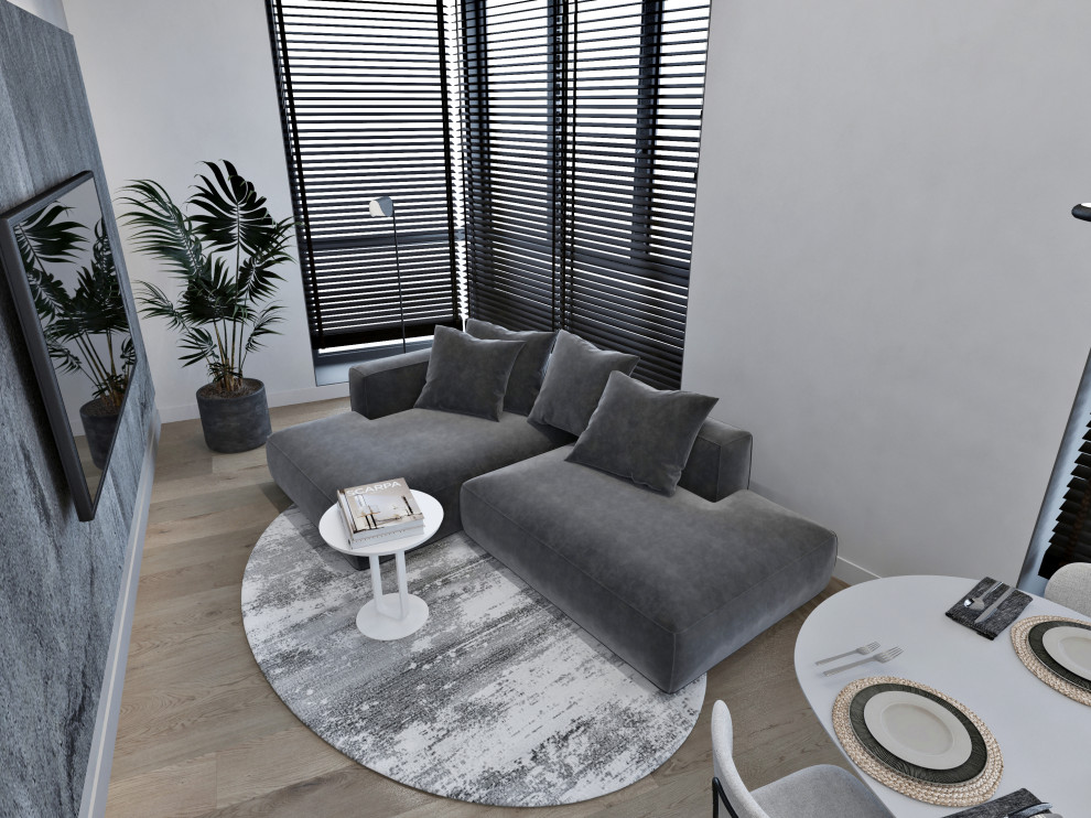 Минимализм для молодой семьи в ЖК Wellton Towers, г. Москва