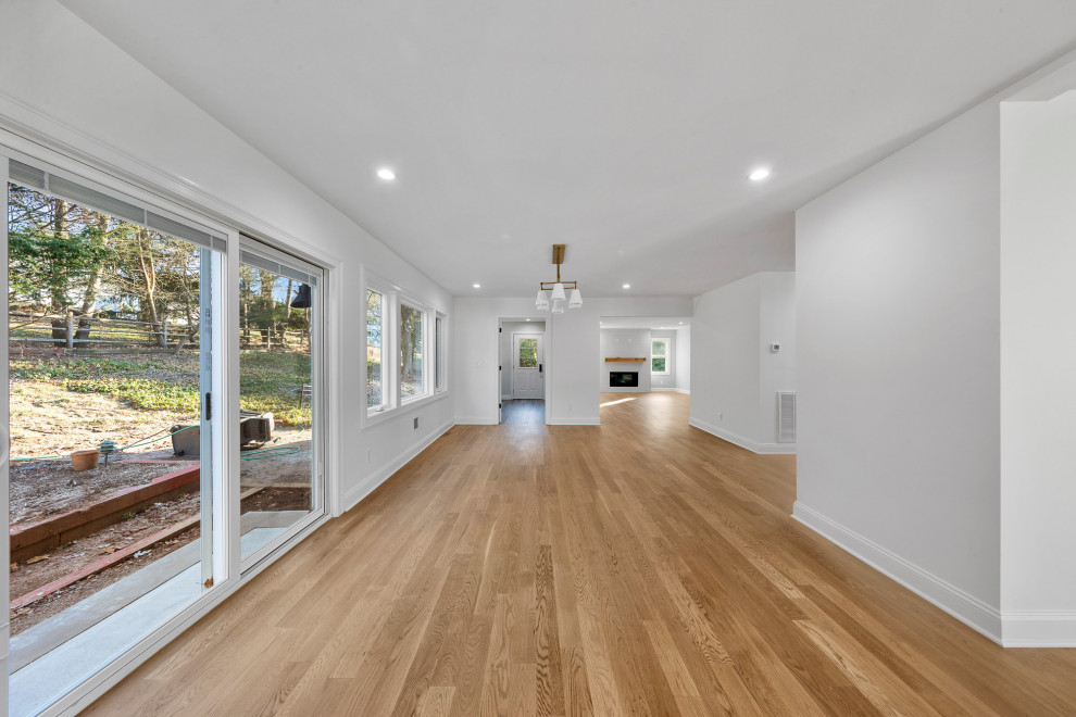 Living Room With Fireplace | Gut Remodel Haworth NJ