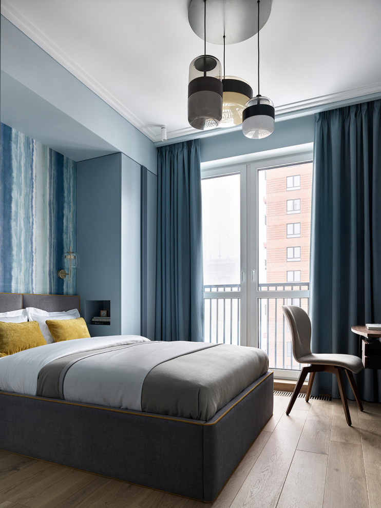 Небольшая квартира в оттенках синего